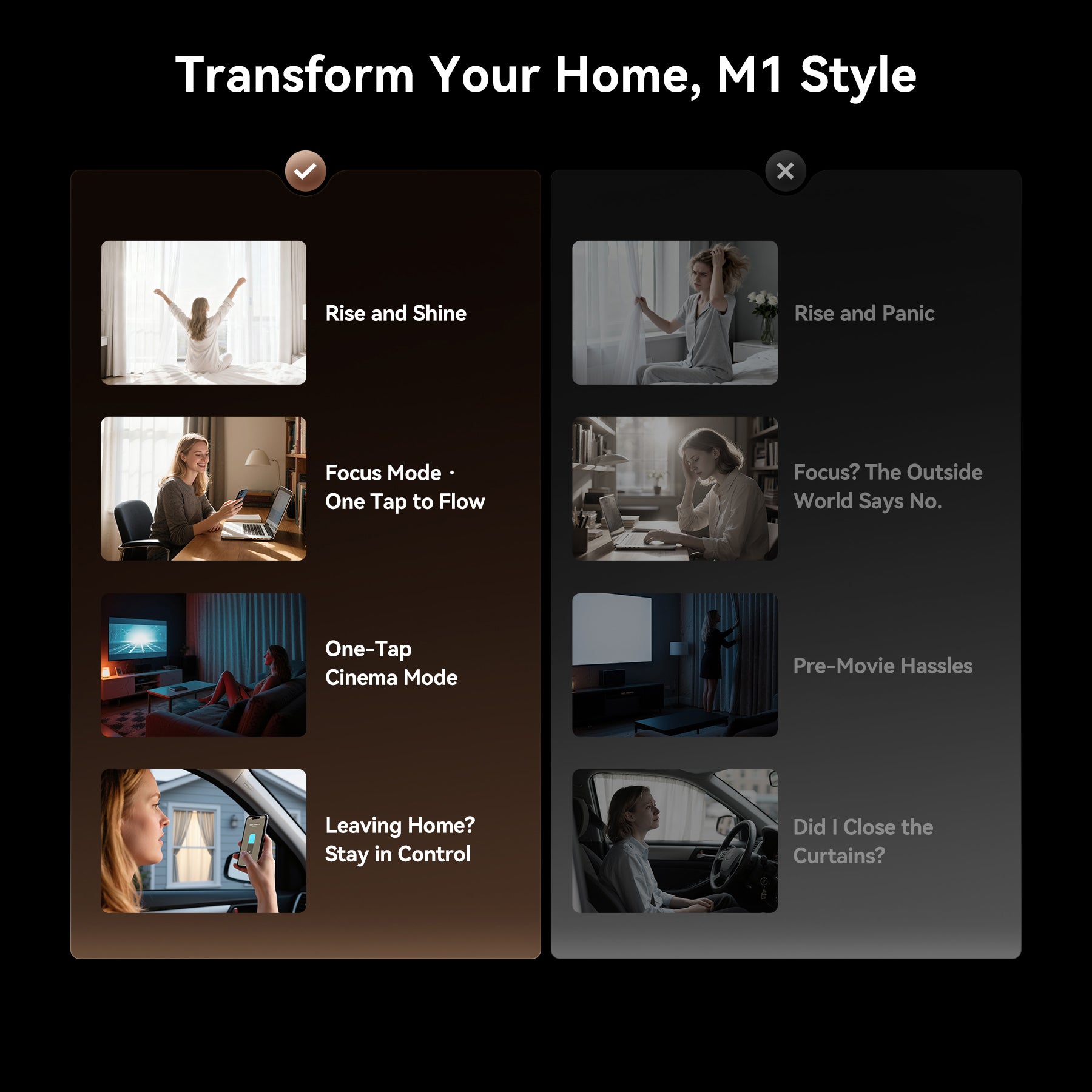 Remac smart curtains set M1