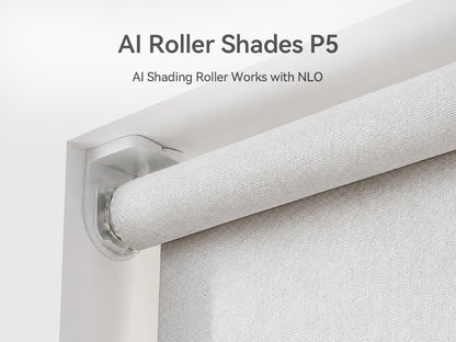 P5 Motorized Roller Shades with Remote, 100% Blackout Fabric Smart Blinds